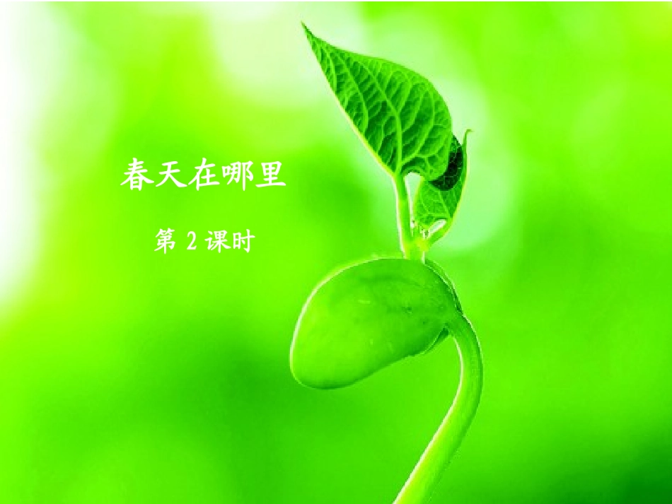 第1课春天在哪里第2课时_第1页