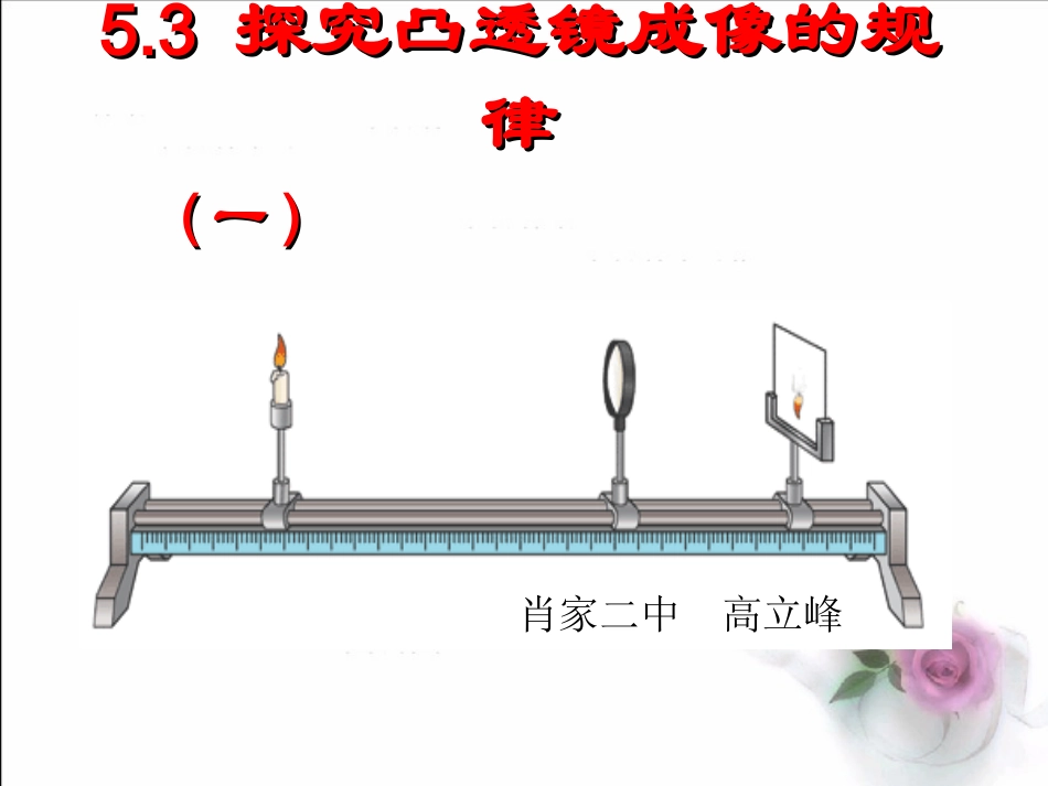 53凸透镜成像的规律--高立峰_第1页
