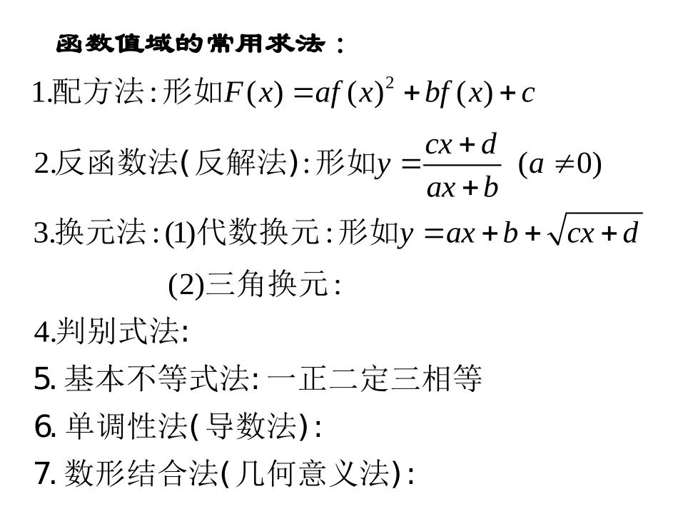 函数值域的求法_第2页