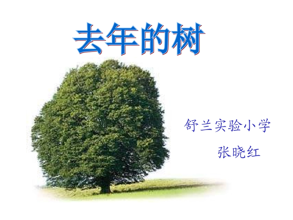 语文去年的树_第1页