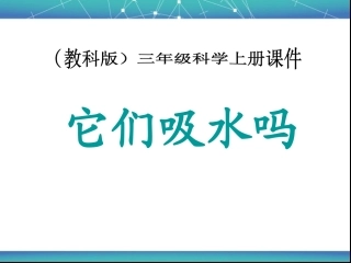 34它们吸水吗
