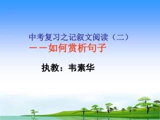 记叙文句子赏析