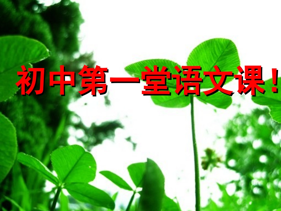 第一堂语文课课件_第1页