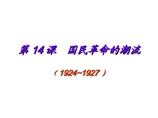 第14课国民国民的洪流