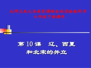 辽、西夏并立