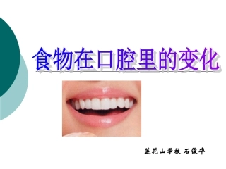 食物在口腔里的变化