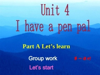 Unit4课件4-PEP版小学英语六年级上册learnA
