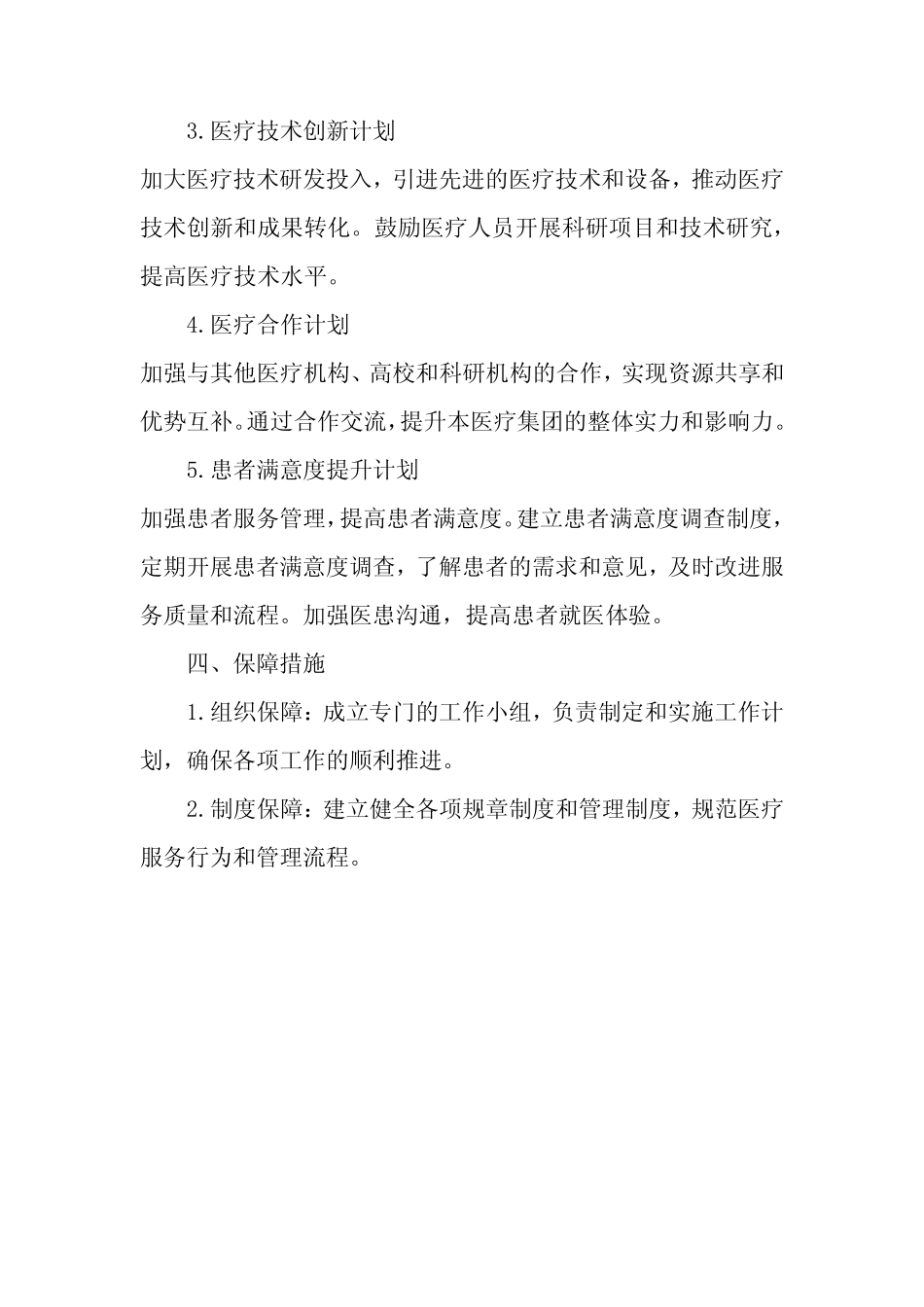 2024年医疗集团工作计划书_第2页