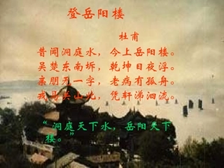 王艳平岳阳楼记
