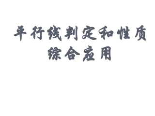 平行线复习课