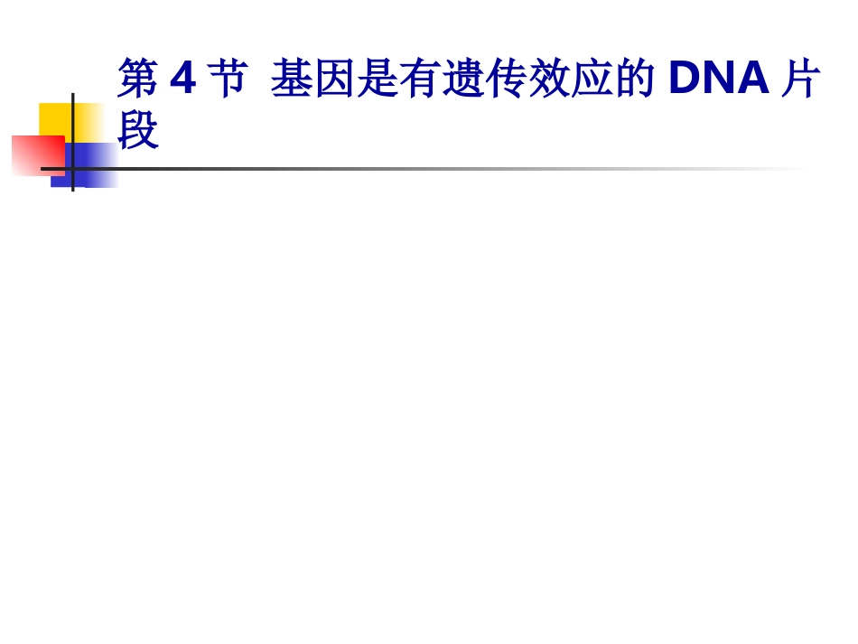 34基因是有遗传效应的DNA片段_第1页