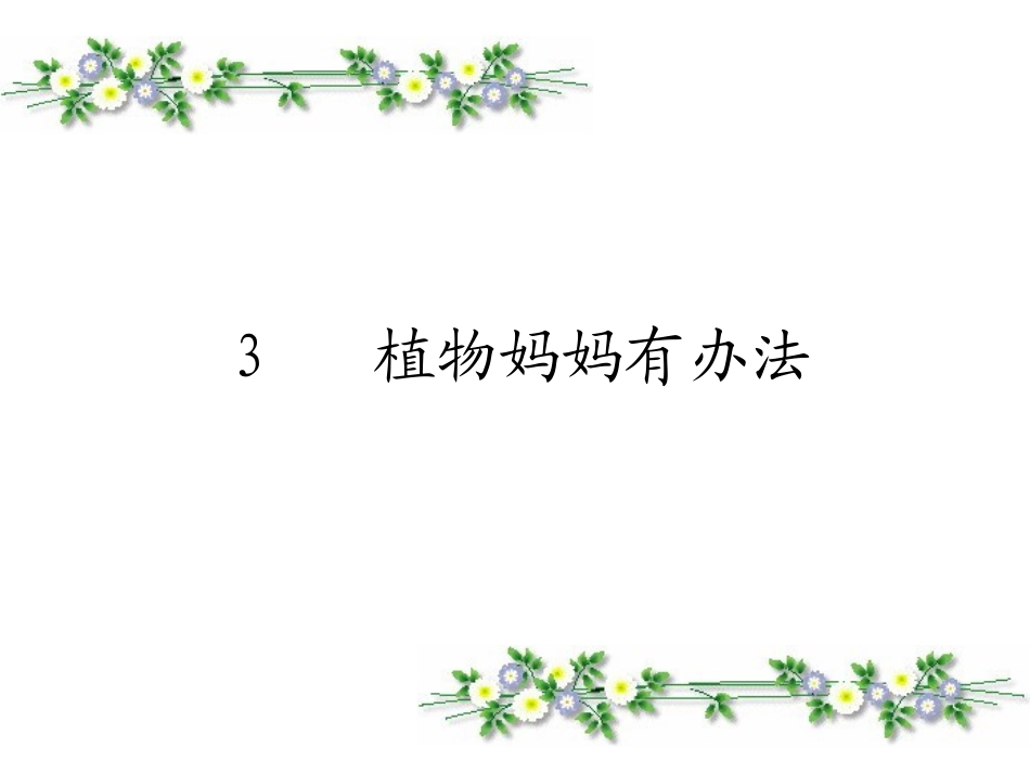3植物妈妈有办法___优秀课件 (3)_第1页