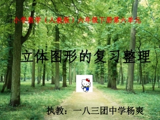 立体图形的复习整理