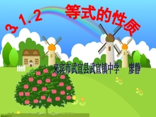 312等式的性质