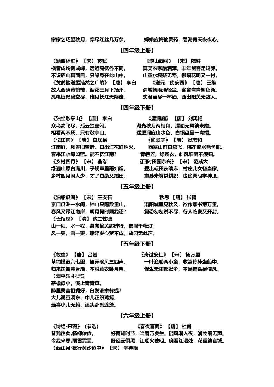 古诗及日积月累_第2页