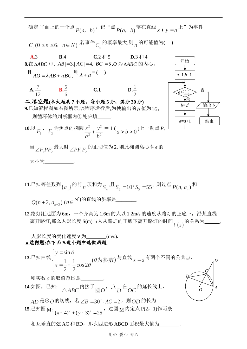 广东省珠海二中09届高三数学(理科)猜押试题(5.23)_第2页