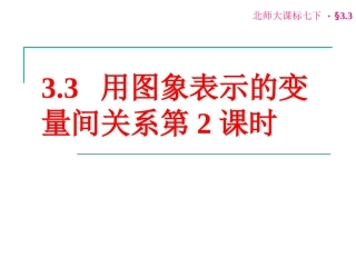 33用图象表示的变量间关系第2课时