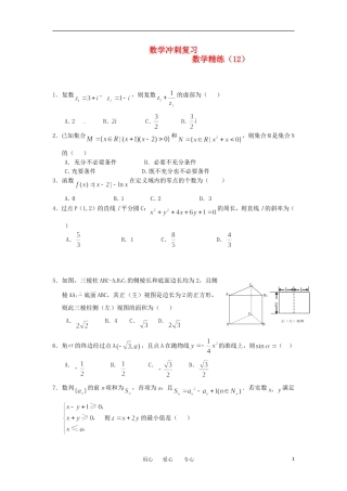 高考数学冲刺复习 精练12