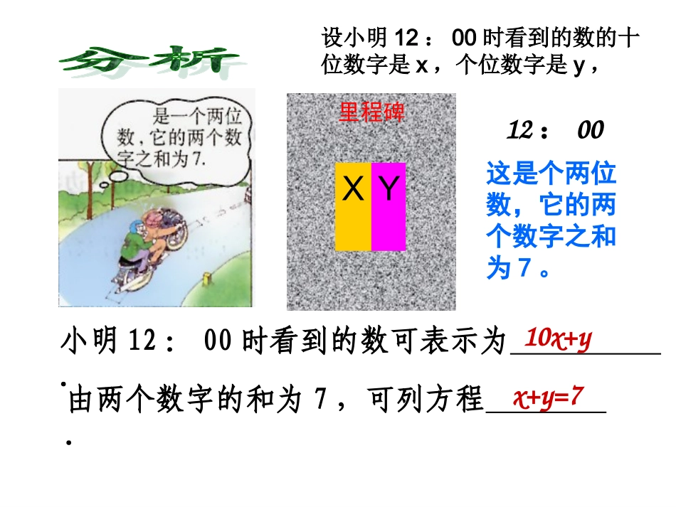 5应用二元一次方程组——里程碑上的数(1)_第3页