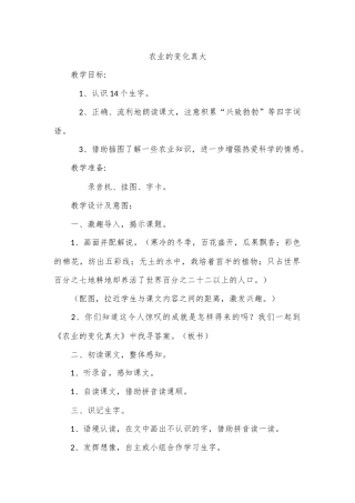 农业的变化真大