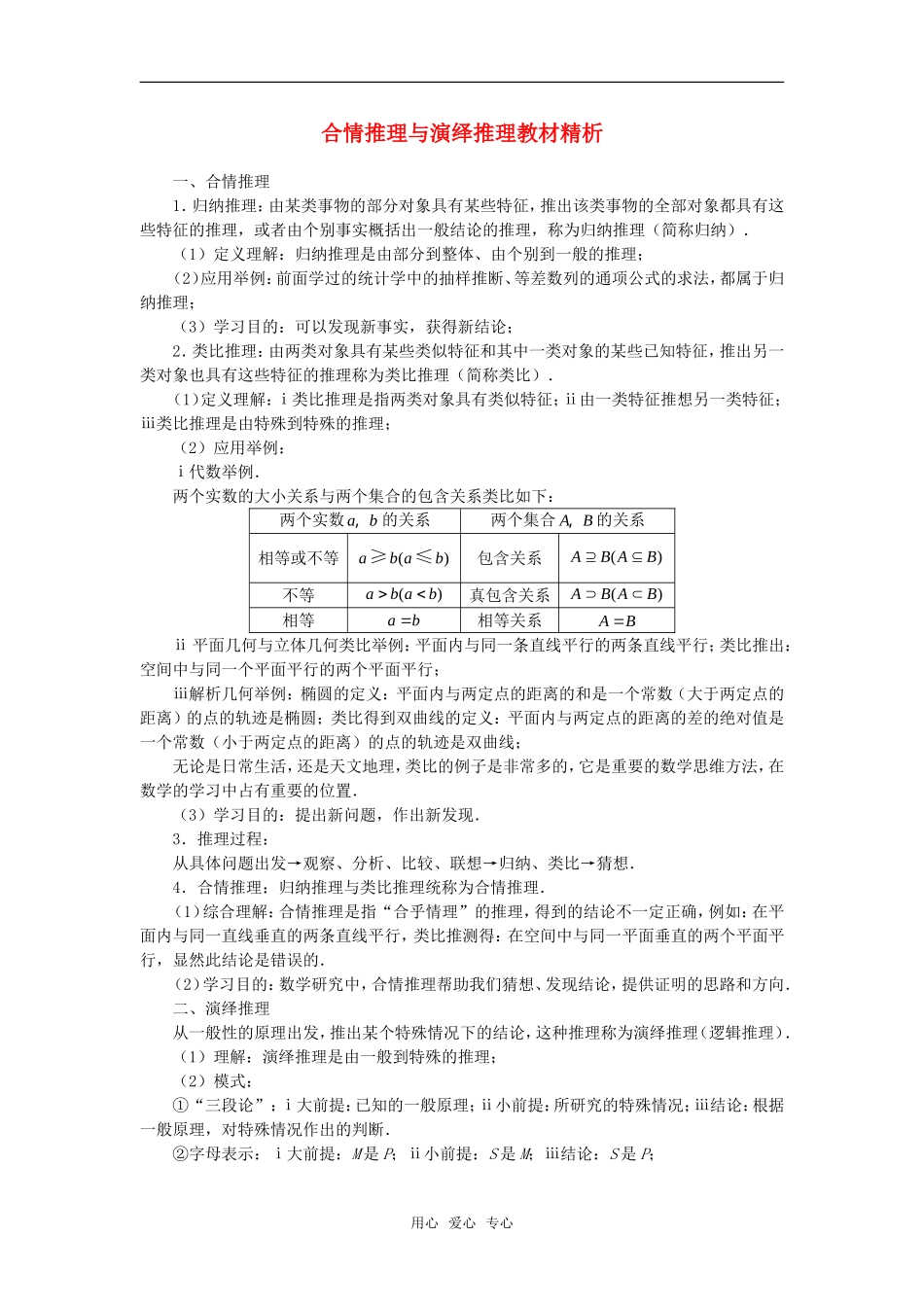 高考数学复习点拨 合情推理与演绎推理教材精析_第1页