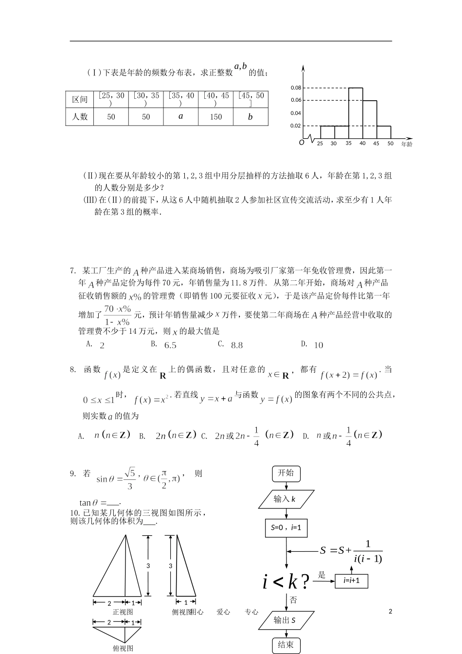 高考数学冲刺复习 精练15_第2页