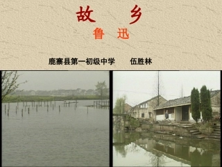 鲁迅《故乡》微课
