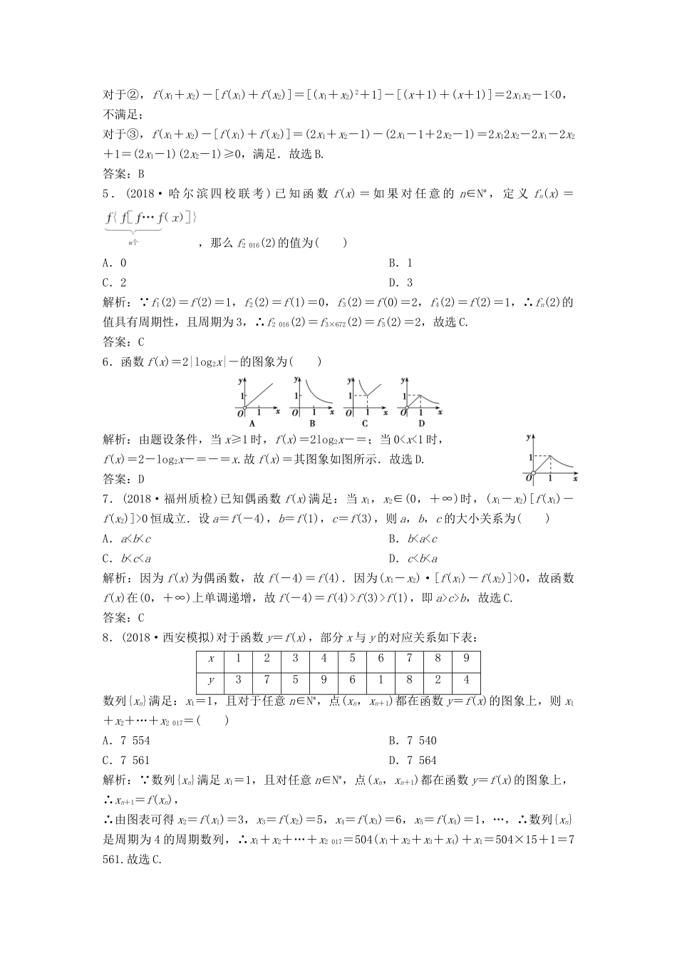 高考数学二轮复习 第一部分 压轴专题二 函数与导数 第1讲 用导数研究函数的基本问题练习 文-人教版高三全册数学试题_第2页