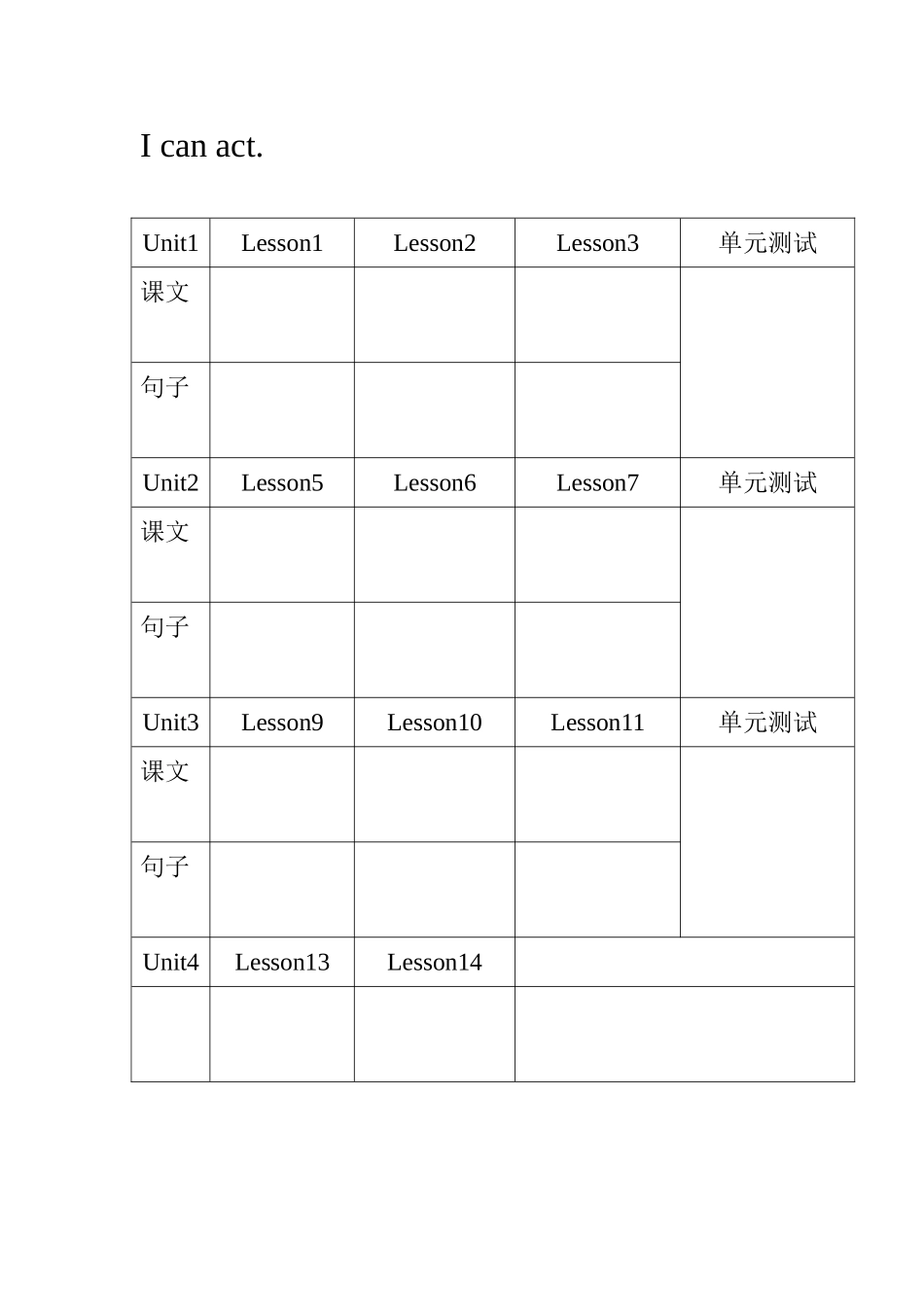 课文表演统计表_第1页