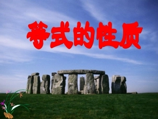 等式的性质1
