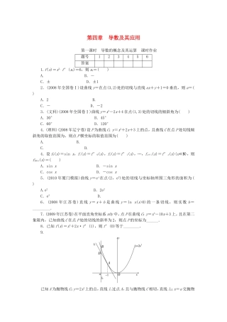 广东数学一轮复习：第四章 1《导数的概念及其运算》（通用版）
