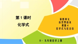 第1课时化学式