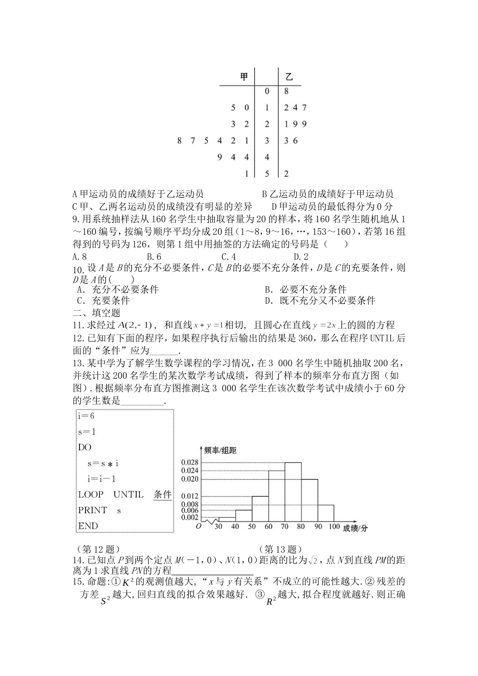 高二理科测试题_第2页