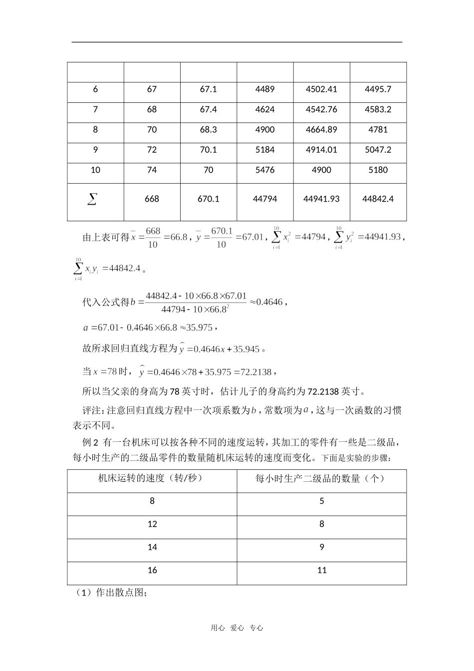 高考数学复习点拨 例析线性回归直线方程的求法_第2页