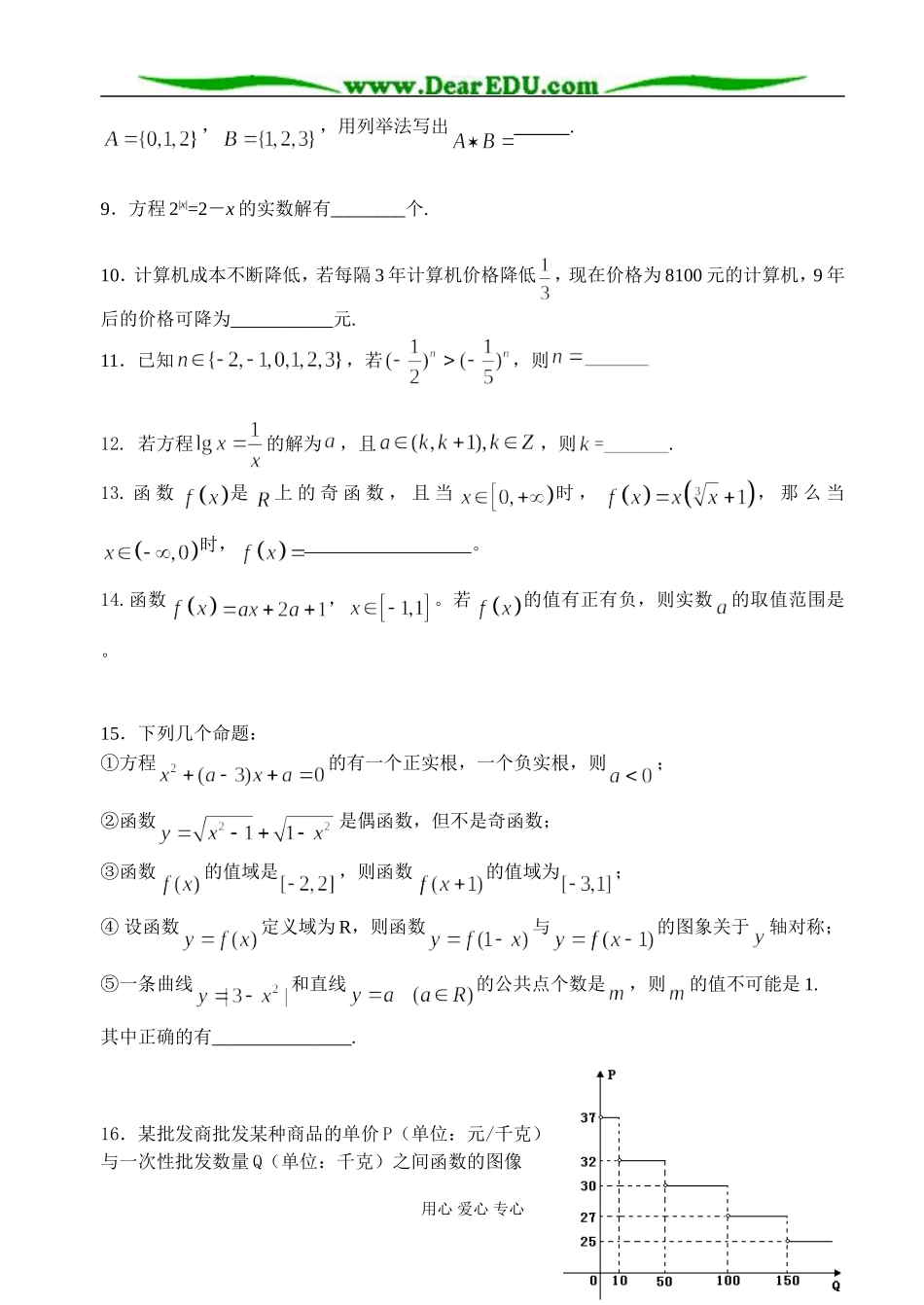 江苏省宝应县范水、曹甸、画川三校期中联考高一数学试卷 苏教版必修1_第2页
