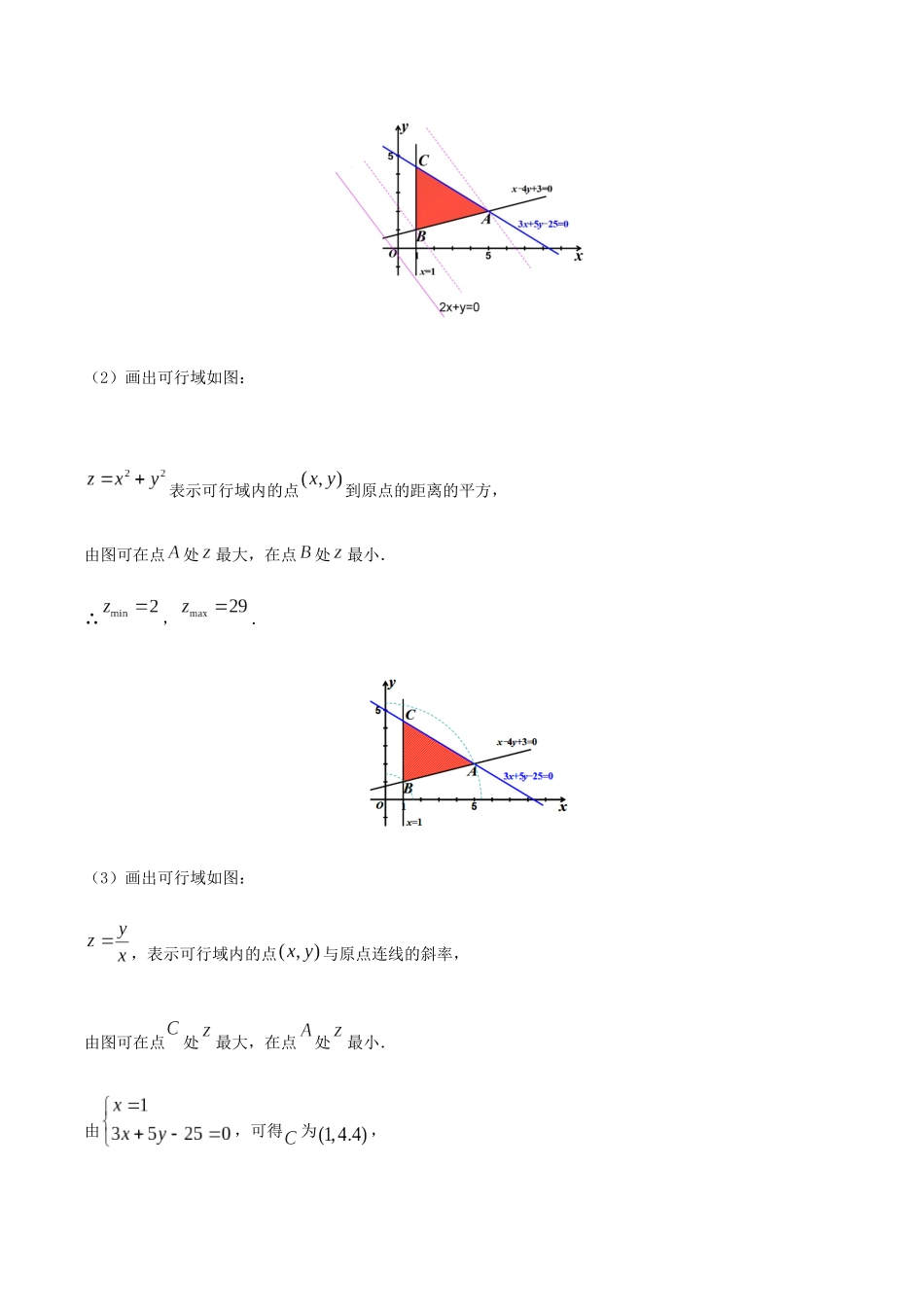 高考数学 专题九 线性规划精准培优专练 理-人教版高三全册数学试题_第2页