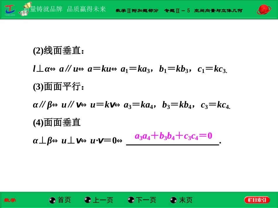 第一部分数学Ⅱ附加题部分专题Ⅱ－5空间向量与立体几何_第3页