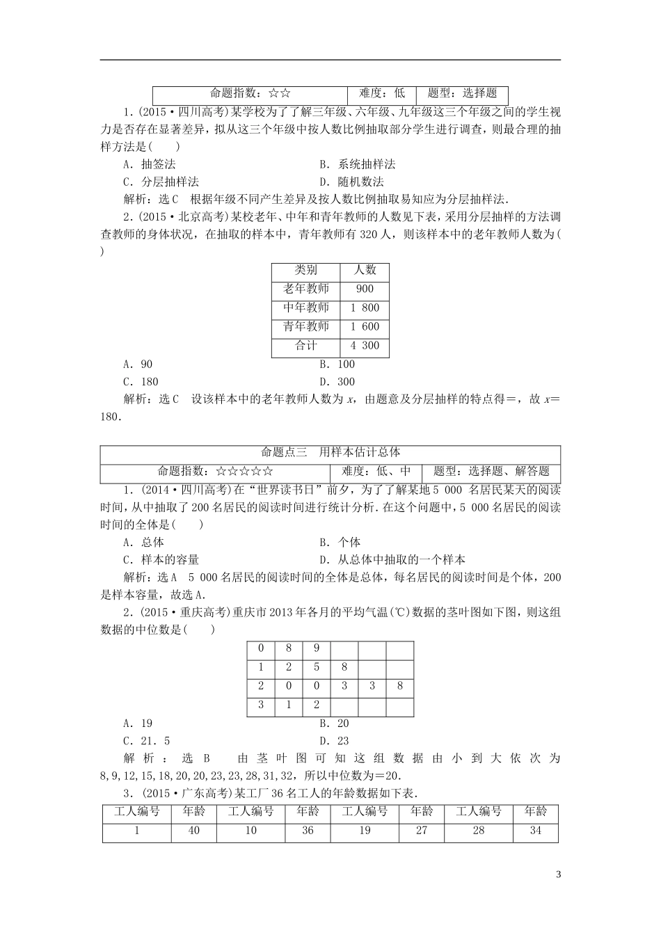 高考数学大一轮复习 板块命题点专练（十五）文-人教版高三全册数学试题_第3页
