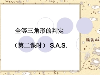 1922三角形全等的判定（第二课时）课件