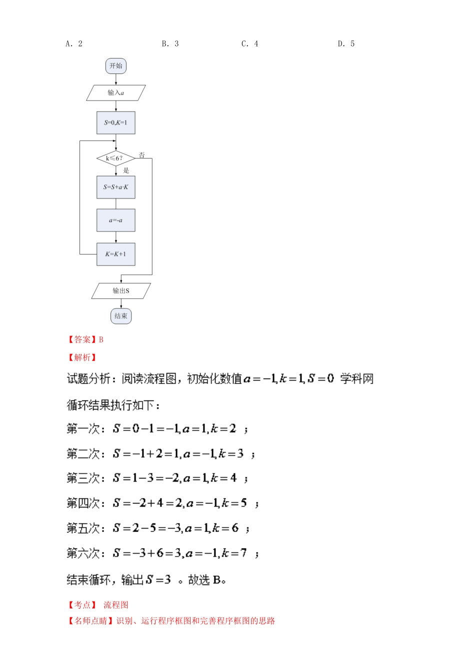 三年高考（-）高考数学试题分项版解析 专题29 算法 理-人教版高三全册数学试题_第2页