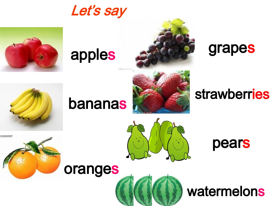 2013年Unit5DoyoulikepearsPartBLet’stalk课件_第2页