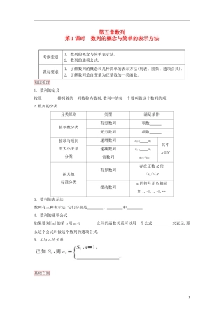 高考数学一轮复习 第五章 数列 第1课时 数列的概念与简单的表示方法课时作业 理 新人教版-新人教版高三全册数学试题