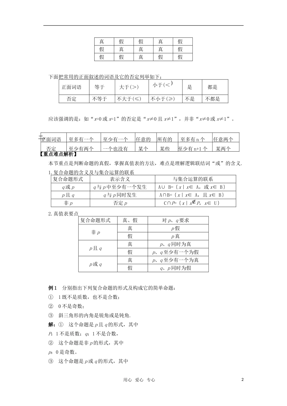 高考数学复习点拨 如何学好“逻辑联结词”_第2页