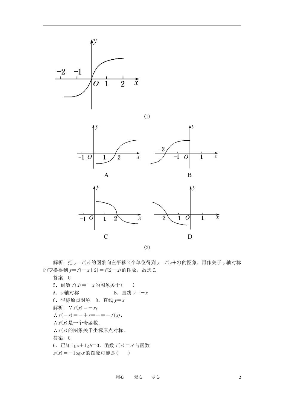 高考数学一轮复习 第十一讲 函数的图象_第2页