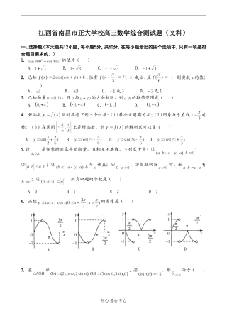 江西省南昌市正大学校高三数学综合测试题（文科）