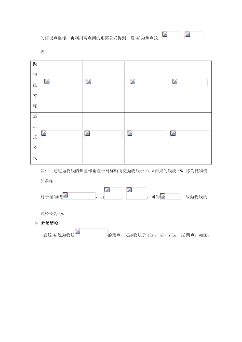 高考数学一轮复习 考点一篇过 专题40 抛物线 理-人教版高三全册数学试题_第3页