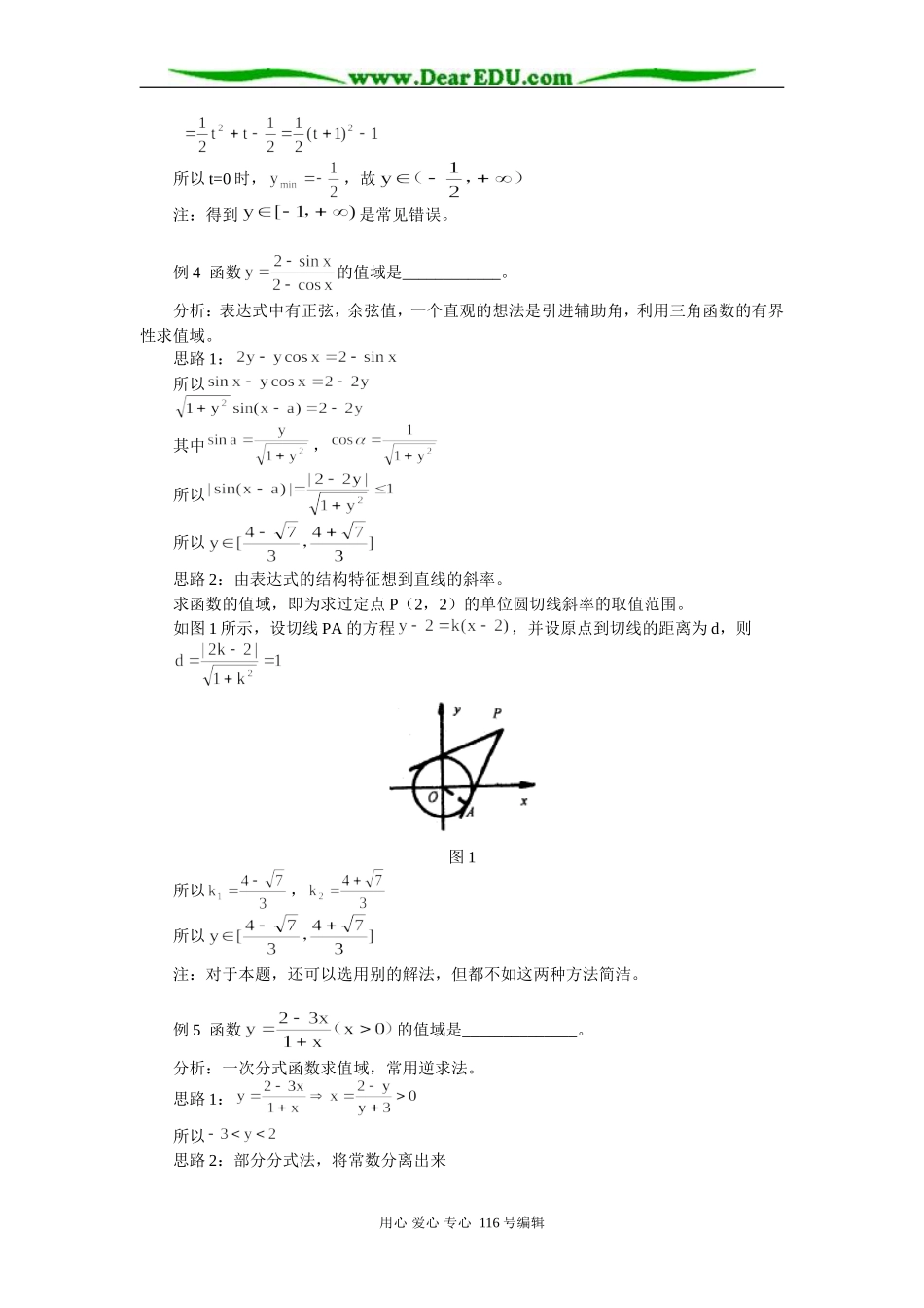 高中数学 求函数的值域  选择好方法学法指导_第2页