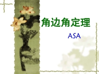 253角边角定理