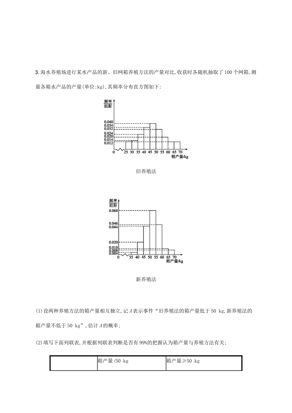 高考数学二轮复习 专题突破练18 6.3.1 统计与统计案例 理-人教版高三全册数学试题_第3页