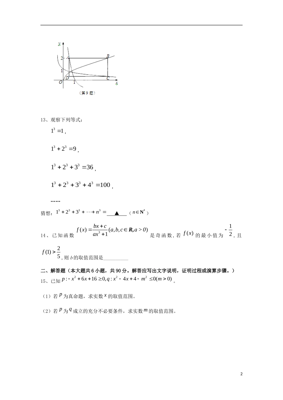 江苏省姜堰市蒋垛中学高三数学期末综合练习三【会员独享】_第2页